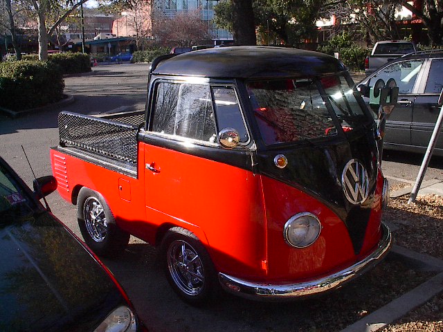 the Library parking lot across the street was this charming custom VW