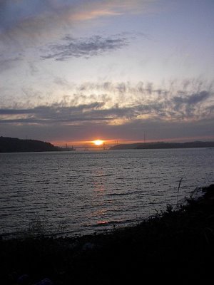 Sunset at Carquinez bridge from Benicia, April 23, 2009