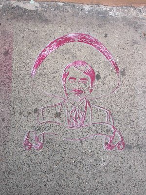 Street art outside Nopa restaurant on Divisidero, SF